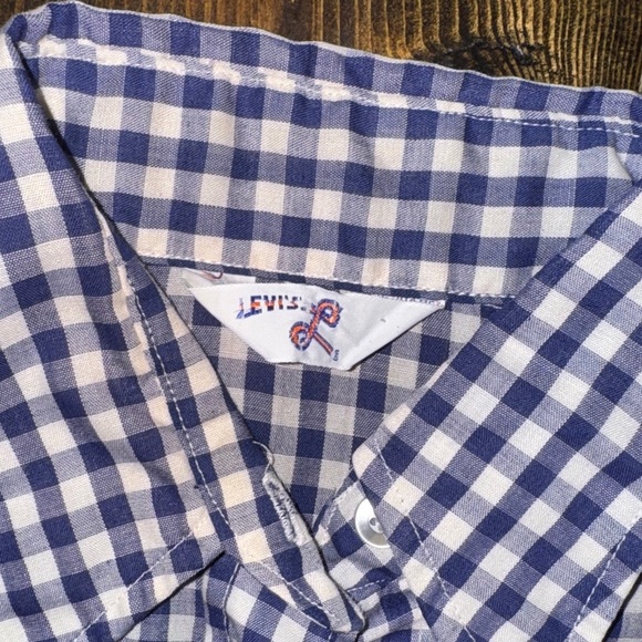 Vintage 70’s Levi’s Women’s Gingham Button Down Shirt Blouse Size M - Picture 4 of 7